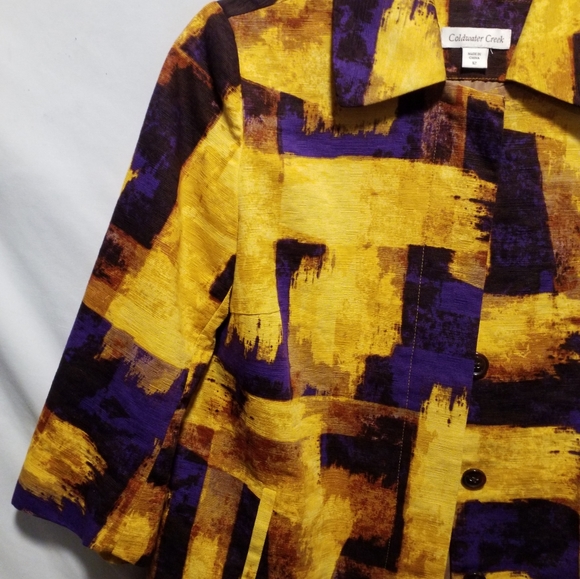 Gold and Purple Print jJacket - Picture 6 of 6
